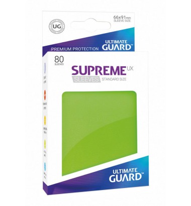 ULTIMATE GUARD Supreme UX Kaitsekiled Standard Suurus (80-ne pakk) LIGHT GREEN